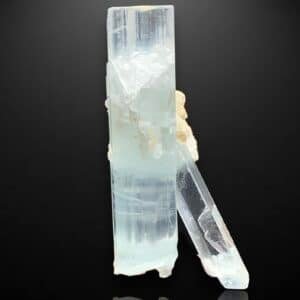 Gemmy Terminated Aquamarine Crystal With Feldspar From Skardu Pakistan